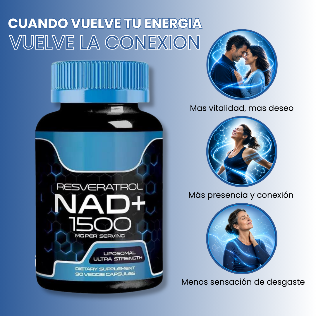 NAD+ Resveratrol 1500 — Mas Energía  y presencia