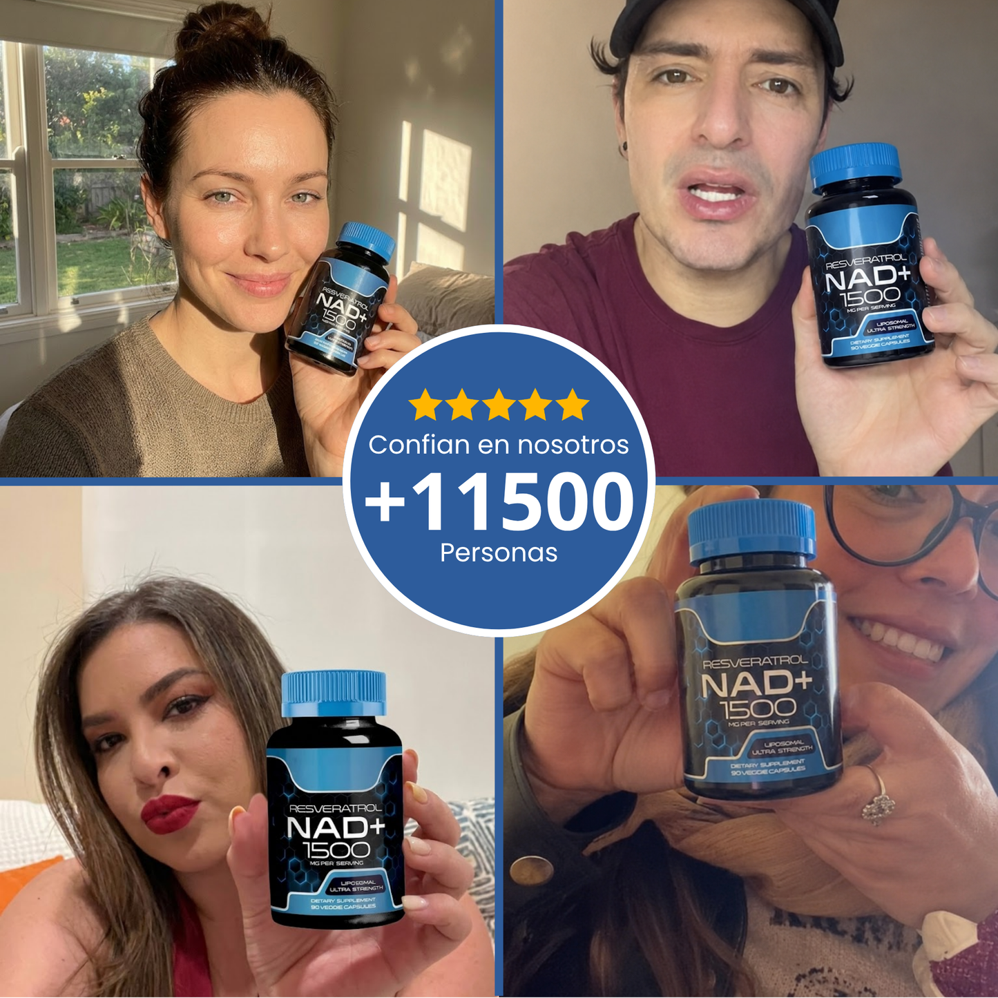 NAD+ Resveratrol 1500 — Mas Energía  y presencia